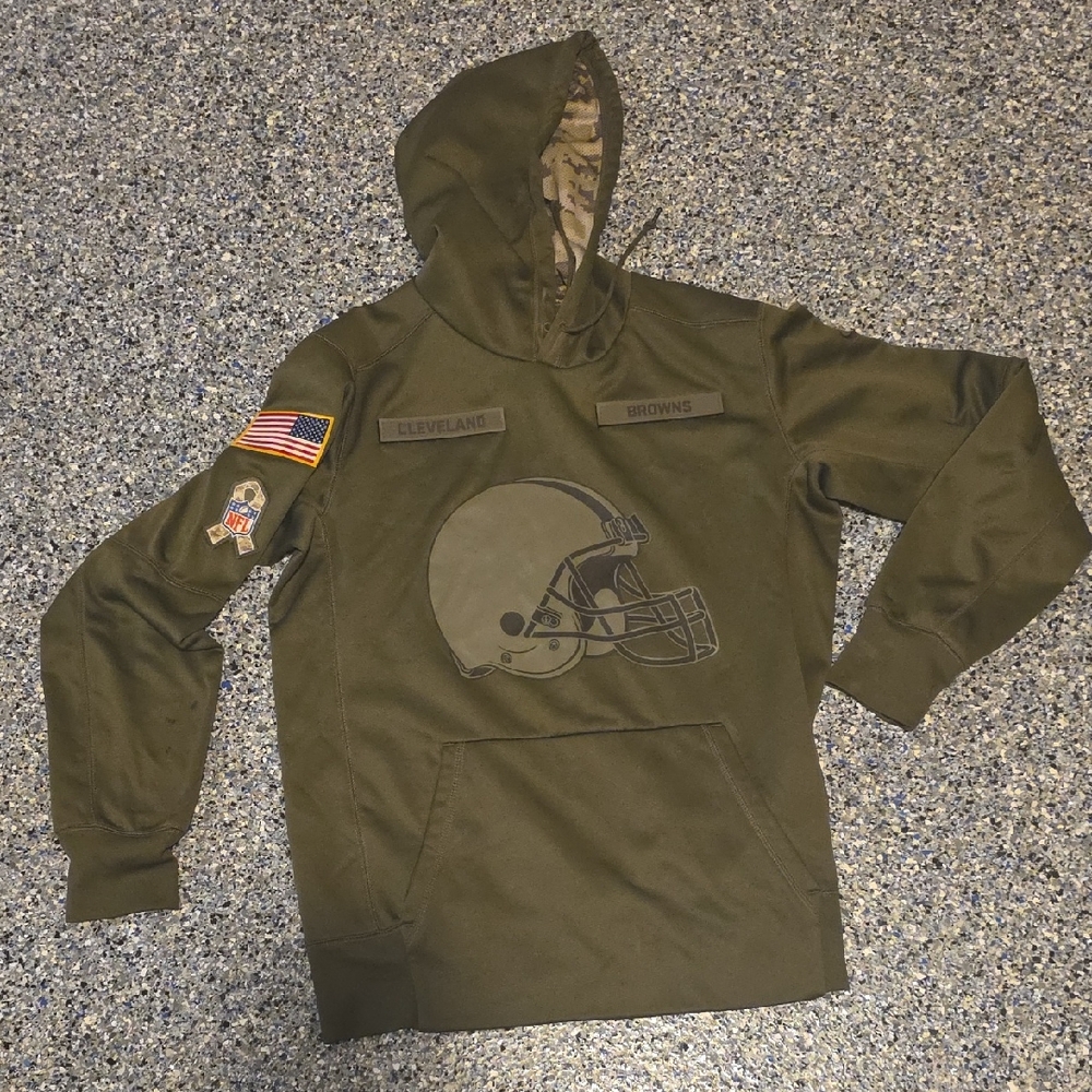 Nike Olive NFL Cleveland Browns Hoodie